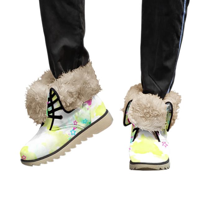 Preview: Winterboots mit Hundemotiv Luna - gefütterte Winterschuhe, Stiefel, bunt, Grösse 35-44, Mix, Mischling, Strassenhunde